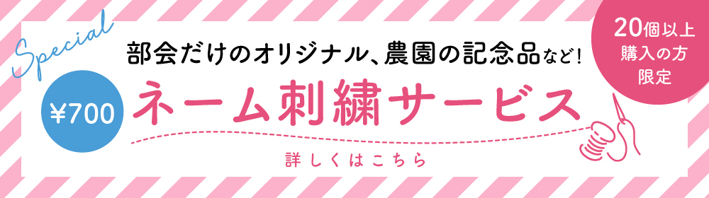 20個以上お買い上げのお客様限定 刺繍がいれられます！